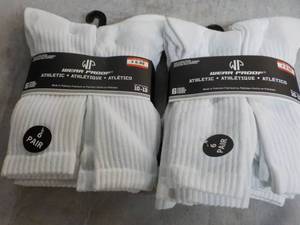 lot 281 image: 12 pair White Wear Proof Athletic S...
