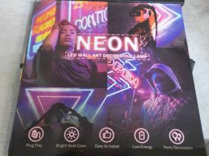 lot 300 image: 2 LED Neon Wall Lights...