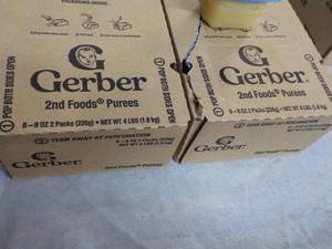 lot 340 image: 16 Gerber 2 oz Vegetable Purees- be...