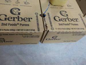 lot 342 image: 16 Gerber 2 oz Vegetable Purees- be...