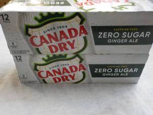 lot 370 image: 2 x 12 packs Canada Dry Zero Sugar ...