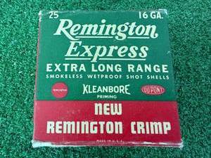 lot 2 image: Box Remington Express 16 Gauge Shot Shells