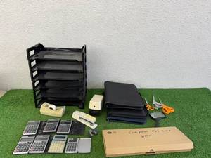 lot 25 image: Office Supplies - Trays, Calculators, Pencil Sharpener, Scissors & Keypad
