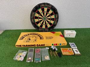 lot 28 image: Darts & Dartboard, The Farming Game & Games