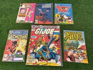 lot 154 image: GI Joe Marvel Treasury Edition, Dazzler, Road Runner, Barney Bear Comics