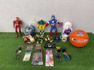 lot 164 image: Toys & Plush in Tote with Lid