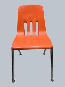 3 Stackable School Chairs  Bright Orange Seating