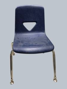 5 Blue Classroom Chairs  Stackable & Ready to Use