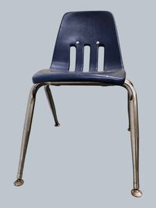 5 Blue Classroom Chairs  Compact & Sturdy