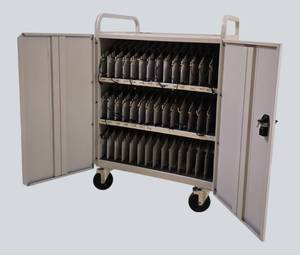 Premium Tierney Brothers Chromebook Charging Cart  Multi-Device Charging Station w Cords  Mobile & Organized Tech Storage