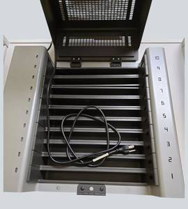 Bretford PowerSync iPad Charging Tray  10-Device Charging Dock w USB  Compact & Organized Charging Station