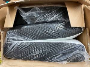 lot 30 image: ROXO Twin Mattress 2-Pack - White Quilted Hex Pattern, Plastic Wrapped