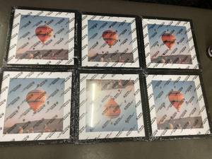 lot 33 image: NV 2 - Picture Frames 9x9 Black with White Mat (Lot of 6)