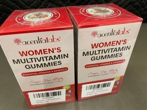 lot 45 image: Trol - Acentialabs Womens Multivitamin Gummies - 60 Gummies Strawberry Flavor - 2-Pack