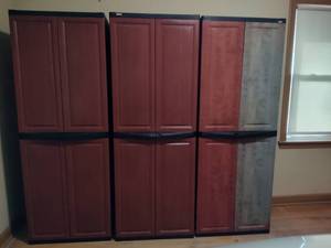 lot 115 image: Set of Three Workforce Storage Cabinets