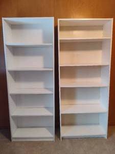 lot 124 image: Two White Book Shelves