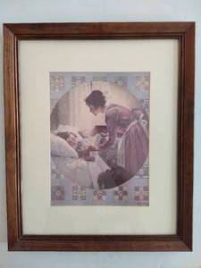 lot 59 image: Norman Rockwell Mothers Little Angel Framed Art