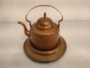 lot 90 image: Swedish Copper Tea Kettle  Base