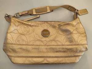 lot 104 image: Gold Coach Shoulder Bag