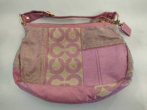 lot 111 image: Coach Lavender Patchwork Hobo Shoulder Bag
