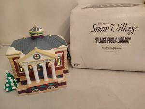 lot 169 image: Department 56 Village Public Library wBox