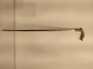 lot 181 image: Brass Handled Walking Stick - Missing Lower Half