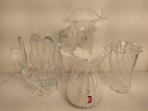 lot 188 image: Lot of Four Large Blown Glass Vases