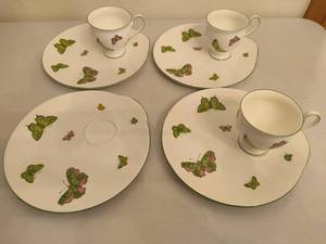 lot 208 image: Staffordshire Bone China Snack Sets