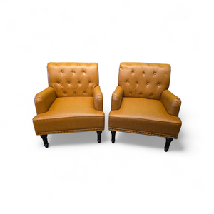 lot 10 image: 2 mid Century Modern Accent Chairs