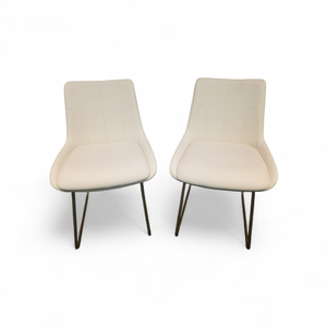 lot 15 image: 2 Leather Accent Chairs