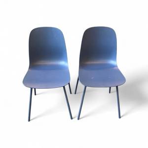 lot 36 image: 2 contemporary Dining Chairs Navy