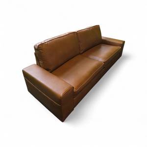 lot 46 image: Cognac Sofa  87x32x20