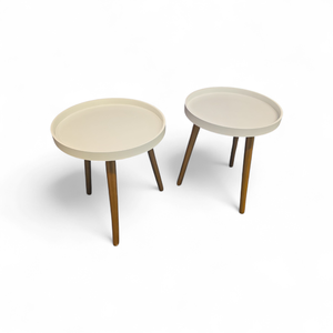 lot 75 image: 2 Mid Century Modern Accent Tables  Plant Holders