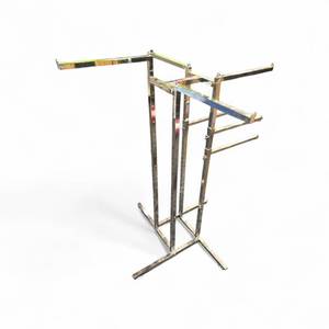 lot 57 image: 4 way Adjustable Clothing Display Rack Chrome