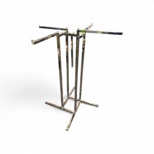 lot 56 image: 4 way Adjustable Clothing Display Rack Chrome