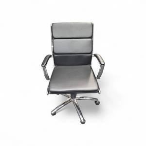 lot 108 image: Office Task Chair Black and Chrome
