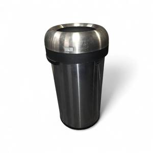 lot 112 image: SimpleHuman Stainless Steel Trash Can 17x28