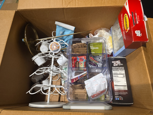 lot 137 image: Entire Box of Coffee K-Cups and K-Cup Holder  Kitchen Miscellaneous Box