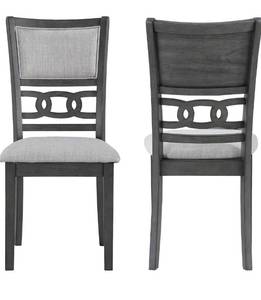 lot 132 image: NEW IN BOX 2 Grey Dining Chairs