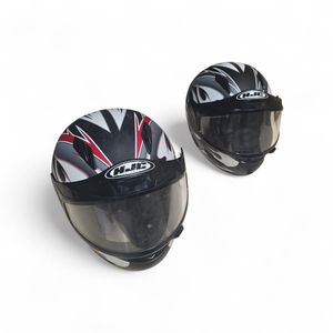 lot 161 image: 2 HJC Racing Motorcycle Helmets