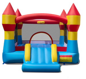 lot 7 image: Costway 3-in-1 Kids Bouncer with Slide with 520W Blower for Yard (No Blower)