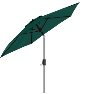 lot 437 image: Garvee 7.5 Outdoor Patio Umbrella, Market Umbrella, 6 Sturdy Ribs UV Protection Waterproof, Dark Green