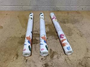 lot 408 image: LOT OF 3 RoomMates Bella Garden Peel & Stick Wallpaper Removable Floral Botanical for Kids, Multicolored, Self-Adhesive PVC