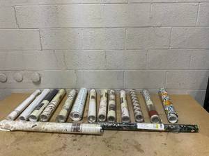 lot 417 image: LOT OF 15 Variety Designs Of Peel and Stick Wallpaper