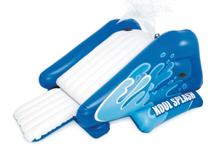 lot 8 image: Intex Kool Splash Durable Vinyl Inflatable Play Center Swimming Pool Water Slide with Built in Sprayers for Kids and Adults, Age 6 and Up, Blue (Used)