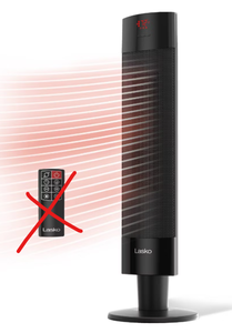 lot 61 image: Lasko Ceramic Pedestal Heater 1500W, Adjustable Thermostat, Portable, LED Display, ETL Listed (Missing Remote)