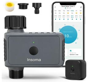 lot 107 image: Insoma WiFi Sprinkler Timer, WiFi Water Timer for Garden, Smart Hose Timers with Hub Support 2.4GHz, AppVoice Control Work with Alexa & Google Assistant, Rain Delay & Manual Watering,for Yard Lawn Plant (Used)
