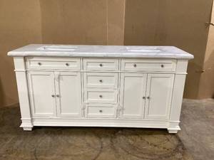 lot 1 image: Highbury Furnishings Riccardo 72 Double Bathroom Vanity (Minor Transit Damage On Corner, See Photos)