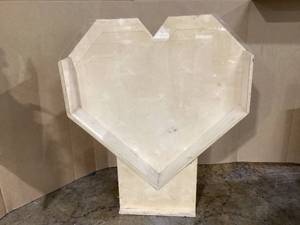 lot 43 image: Heart Wooden Display 56x48x8 in  (Minor Transit Damage, See Photos)