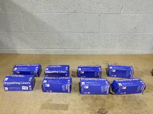 lot 323 image: LOT OF 8 up&up Drawstring Liners For Cat Litter Boxes Size XL 36x19 in